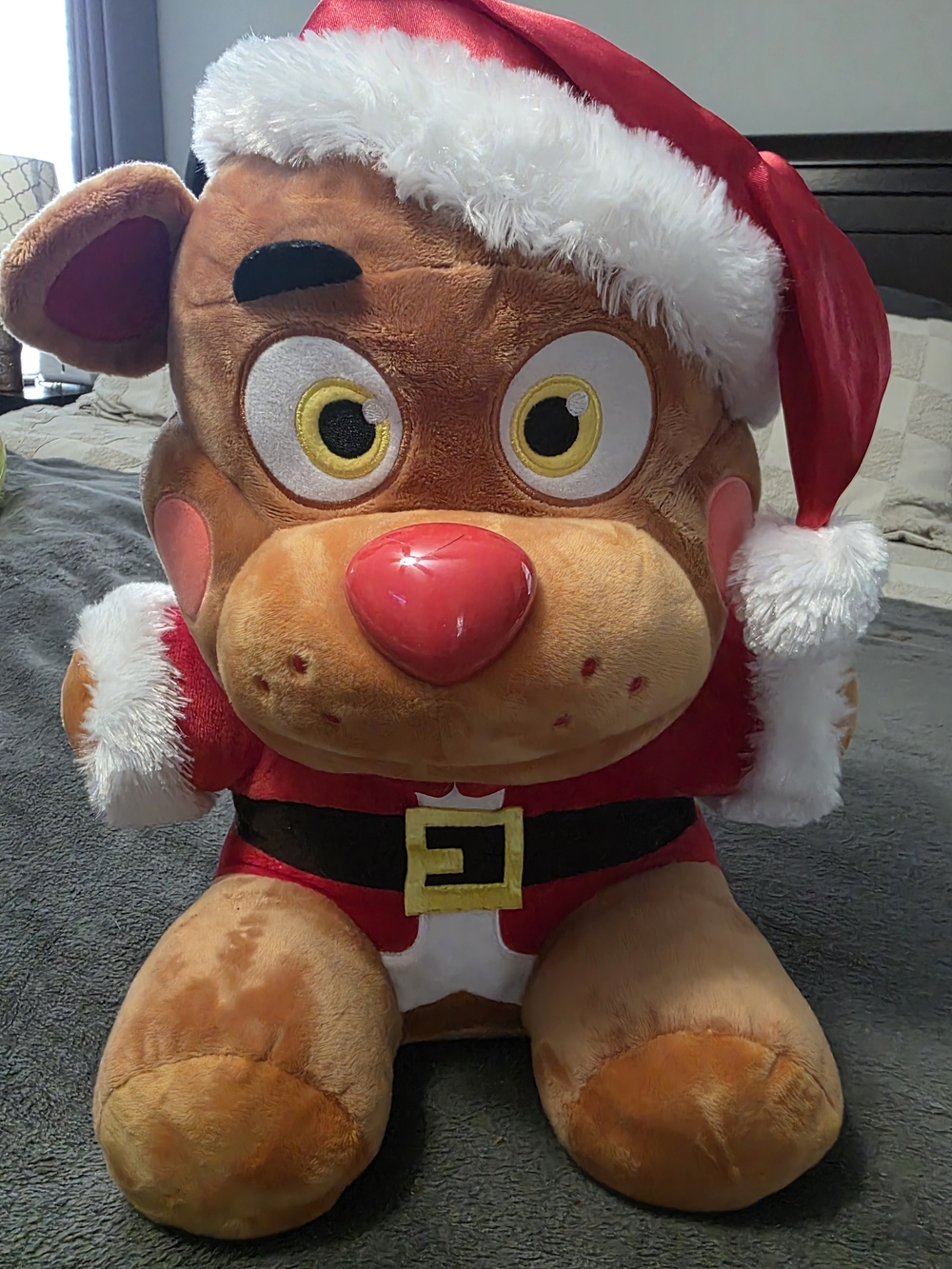 FNAF Plush Holiday Bear Toy - Red Santa Outfit. Five Nights At Freddy 🤩